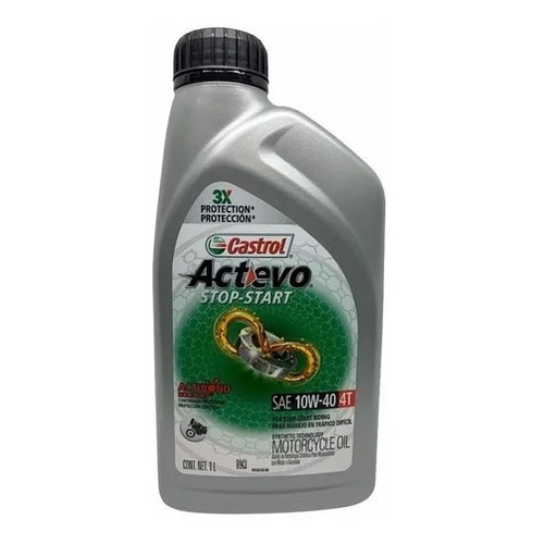 Aceite Castrol Moto 10w40 Actevo Stop & Go Sintético 