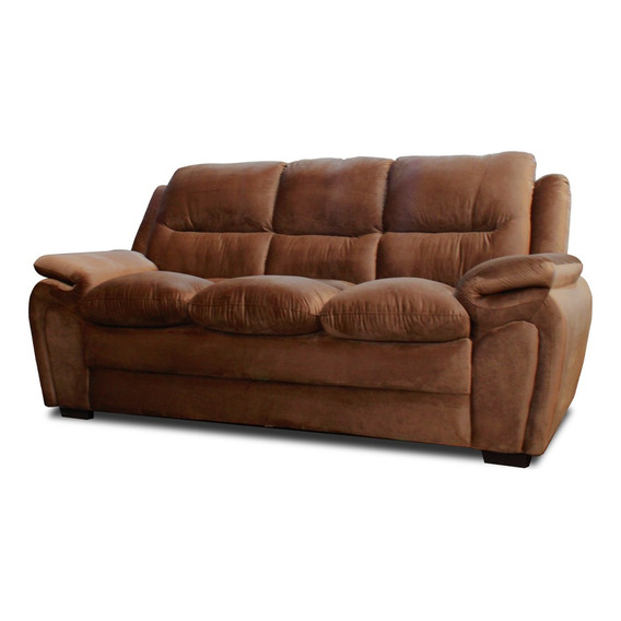 Sillon 3 Cuerpos Living Sofa Alta Calidad Marron Georgia