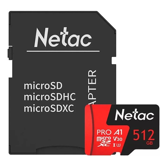 Tarjeta De Memoria Netac Extreme Pro 512 Gb Con Adaptador Sd