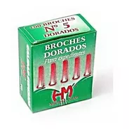 Broche Dorado Nº5 - Broche Mariposa - 10 Cajas X 100 U. C/u
