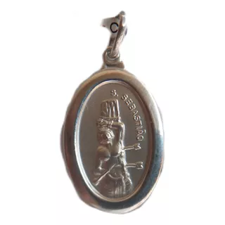 B. Antigo - Medalha Sacra Italiana De São Sebastião Em Prata
