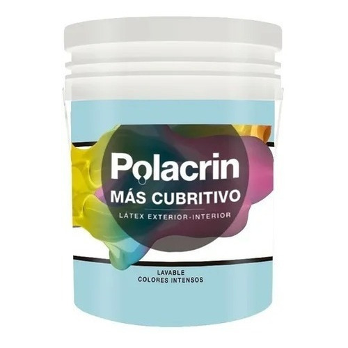 Pintura Latex Interior Exterior Polacrin Colores 20 Lt Color Gris cemento