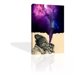 Cuadro Decorativo Canvas Artisitcas Hombre Fumando