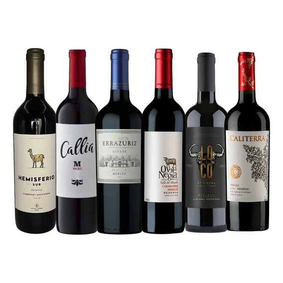 Pack 6x Vinos Reserva Tintos Mix