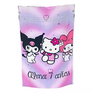 Bolsas Zipper Personalizadas X 10 Kitty Melody Kuromi