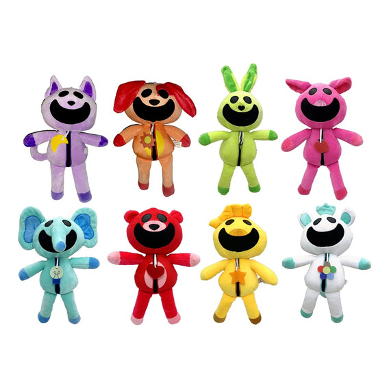 Set Peluches Smiling Critters 8 Pzas Poppy Playtime 21 Cm