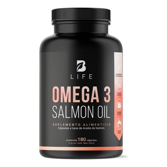 B Life Omega 3 De Salmón 180 Cápsulas Pote (epa - Dha)