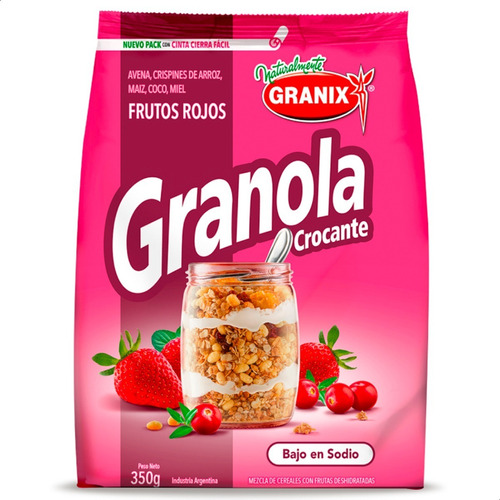Granola Crocante Frutos Rojos Granix