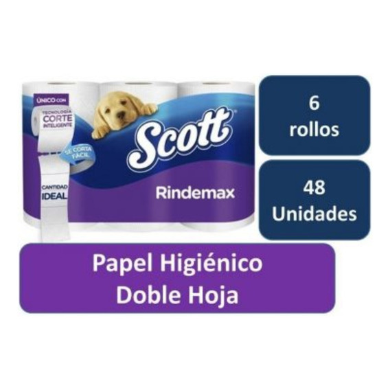 Papel Higienico Scott Rindemax Doble Hoja X 48 Rollos