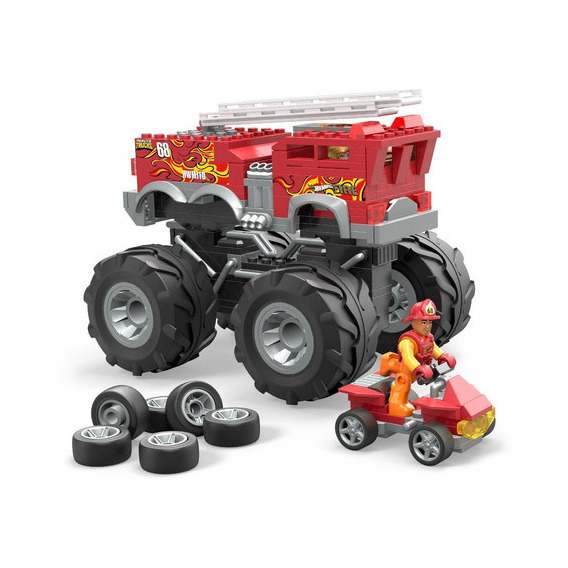 Mega Construx Hot Wheels 5 Alarm Monster Truck Atv Cantidad De Piezas 279