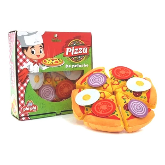 Peluche Pizza En Caja Con Accesorios 22 Cm Phi Phi Toys 1627