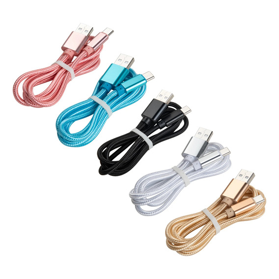 Cable V8 Usb - Mini Usb Mallado Colores 1m Micro Carga