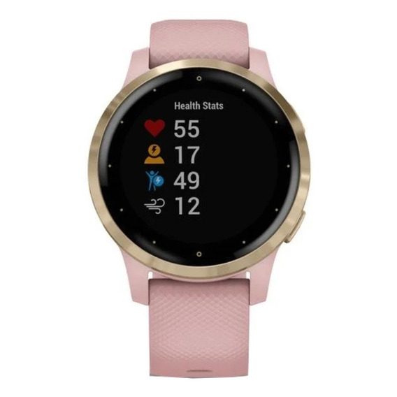 Smartwatch Garmin Vivoactive 4S 1.1" caja 40mm de  polímero reforzado con fibra  dust rose, malla  dust rose de  silicona