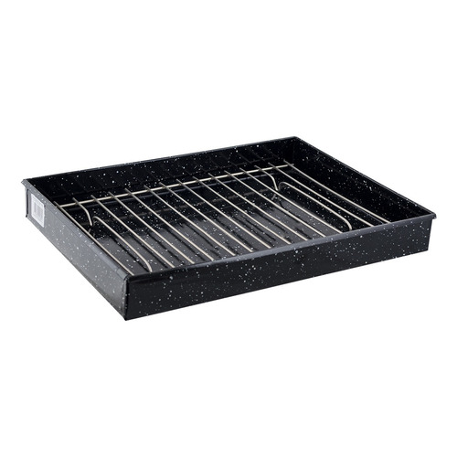 Asadera Fuente Enlozada Nº 4 C/rejilla 34x25cm Horno Jovifel Color Negro