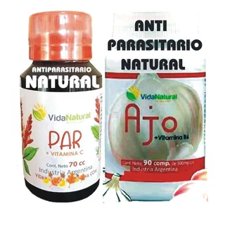 Set Antiparasitario- Par Gotas + Ajo Comprimidos + Vitam. B6