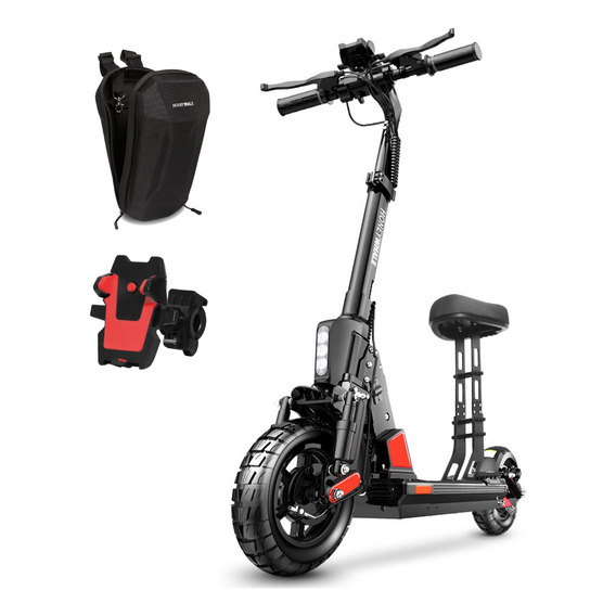 Scooter Eléctrico Plegable 45km/h 3 Vel 500w Asiento C1