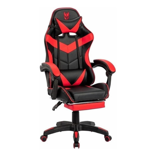 Silla Gamer Titanmax Comfort Inval Roja Color Rojo