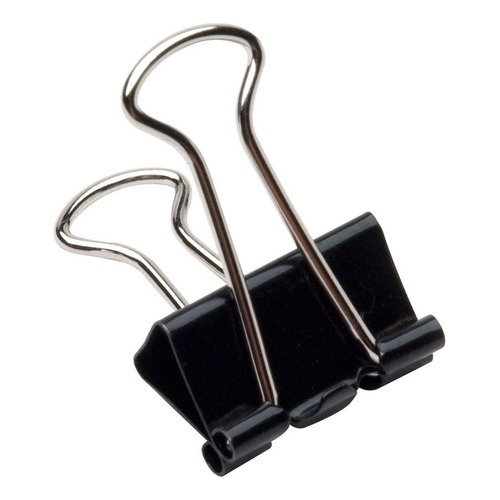 Broches Binder Clips Olami 25 Mm X12 Unidades Color Negro