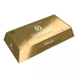 Estojo Presenteável Senador Gold 3 Sabonetes + Saboneteira