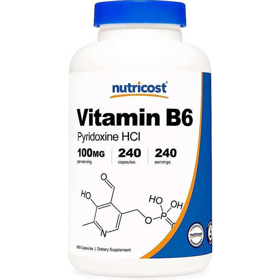 Original Nutricost Vitamina B6, Piridoxina Hcl, 100mg, 240 C