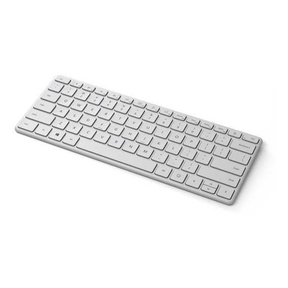 Teclado bluetooth Microsoft Designer Compact QWERTY español latinoamérica color glaciar