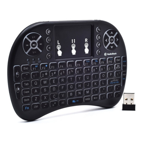 Mini Teclado Bluetooth Touchpad Mouse Color del teclado Negro