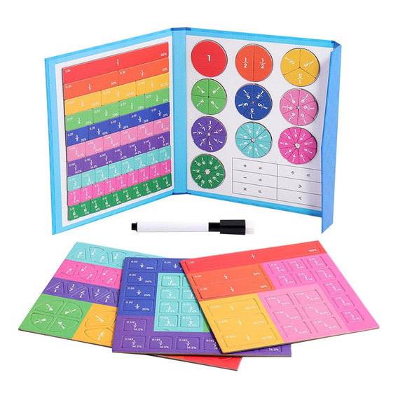 Rompecabezas De Fracciones De Libro Magnético Montessori