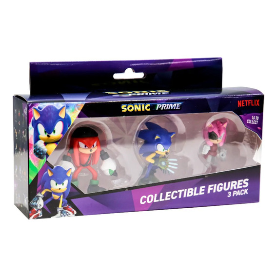 Mini Figuras Sonic Sega X3 6cm En Caja Knuckles Son2021