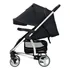 Cochecito Carestino London Negro + Huevito + Accesorios Color del chasis Plateado