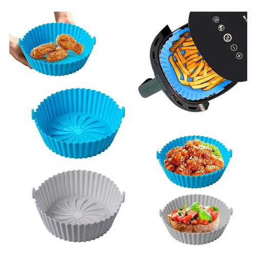 Canastilla Silicona Olla Freidora Air Fryer Reutilizable Color Colores Surtidos