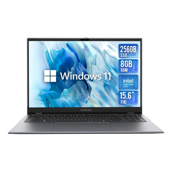 Notebook Chuwi GemiBook GemiBook Plus plateada 15.6", Intel Alder Lake N100  8GB de RAM 256GB SSD 60 Hz 1920x1080px Windows 11 Home