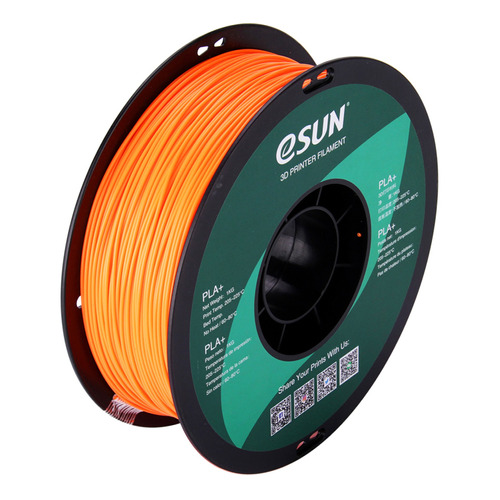 Filamento 3D PLA+ Esun de 1.75mm y 1kg orange