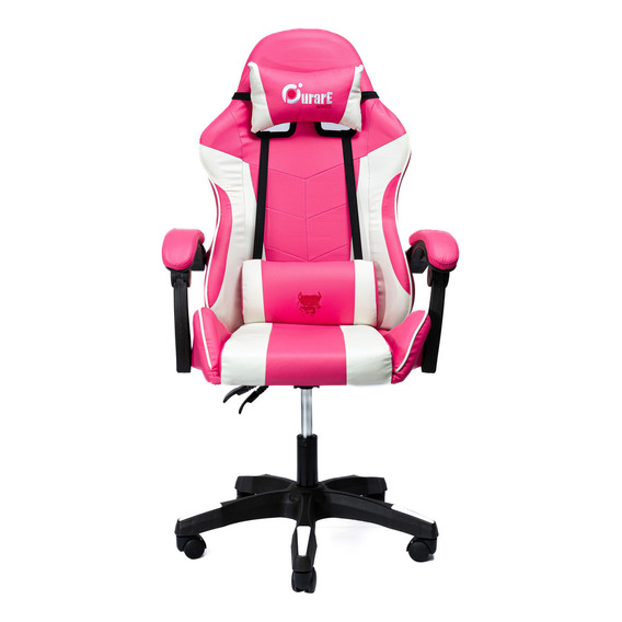 Silla Gamer Purare® Calidad Premium Vibración (recomendada) Color Rosa Material del tapizado Cuero sintético