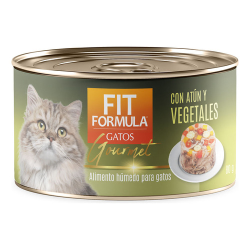 Alimento Húmedo Fit Formula Gato Gourmet Atún Y Vegetal 80gr