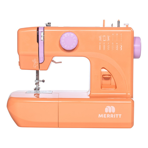 Máquina De Coser Doméstica Recta Zigzag ME 6 Coral Merritt Color Naranja