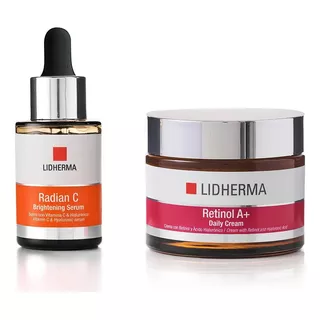 Retinol A+ Daily Cream + Radian C Brightening Serum Lidherma