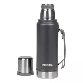 Termo Acero Inoxidable Waterdog 1 L C/ Manija Pico Cebador Color Gris