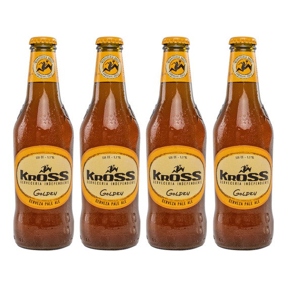 Cerveza Clara Kross Pale Ale Golden Chilena Pack 4pzas 330ml