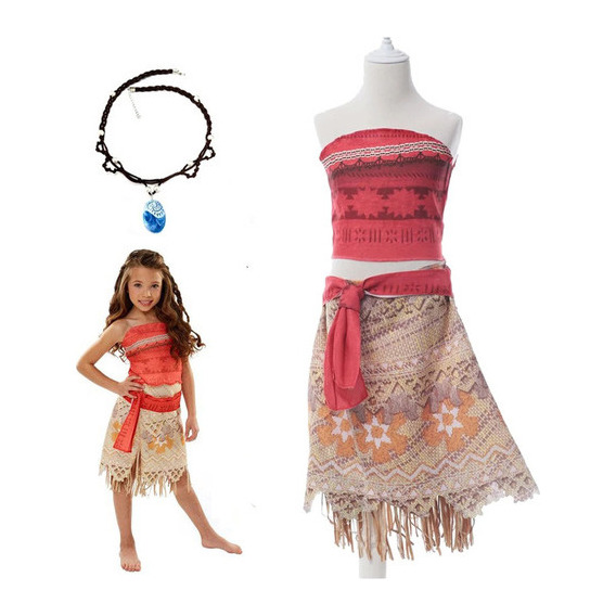 Ropa De Cosplay Para Mujer Y Niña, Vestido De Princesa Moana Yl