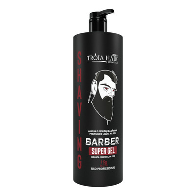 Shaving Barber Super Gel 1kg Troia Hair Para Barbear.