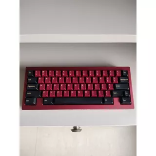 Teclado Custom Alumínio Cnc 60% Lm60 Wkl Vermelho + 1 Case