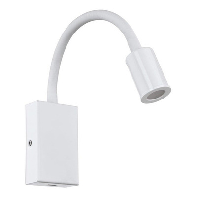 Aplique Pared Tazzoli Led 1 Luz Blanco Acero Con Usb Eglo