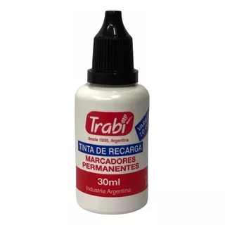 Tinta Trabi 30ml Recarga P/ Marcador Permanente Al Solvente Color Negro