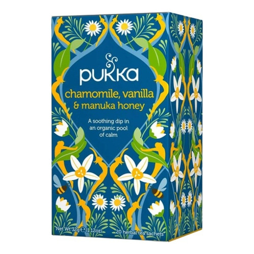 Pukka · Infusión Camomile, Vanilla & Manuka Honey Orgánico