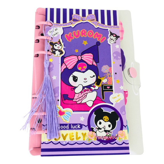 Libreta Kuromi Kawaii By Hello Kitty 74 Hojas 