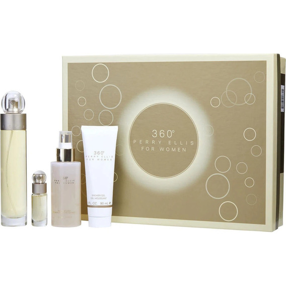 Set Perry Ellis 360° 4pzs 100ml Edt