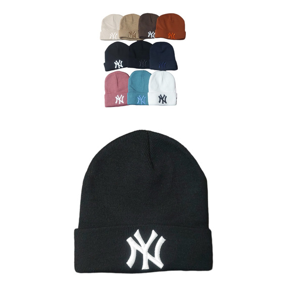 Gorro Beanie De Lana Ny Logo Perzonalisado Con Dobles