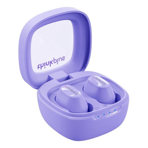 Audífono in-ear inalámbrico Lenovo ThinkPlus XT62 violeta con luz LED