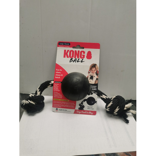 Pelota Kong Con Lazo Extreme Para Perro Mediano A Grande Color Negro