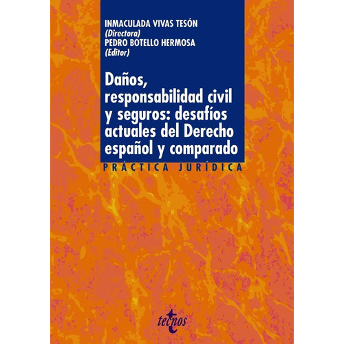Daãâos Responsabilidad Civil Y Seguros Desafios Actuales De, De Vivas Teson, Inmaculada. Editorial Tecnos, Tapa Blanda En Español